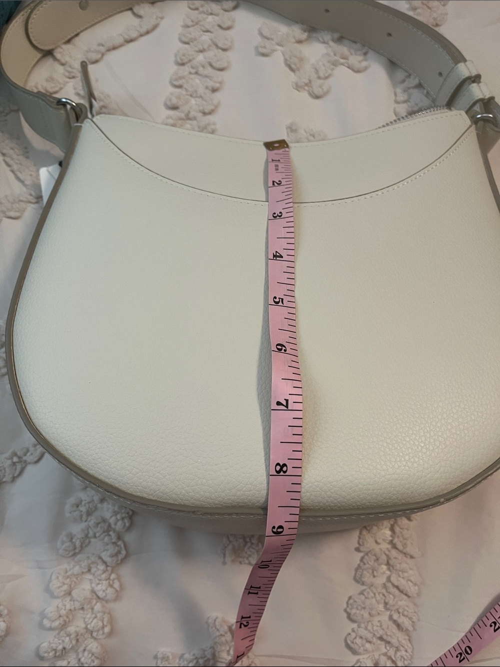 Uniqlo Cream Pebbled Shoulder Bag - Picture 4 of 6
